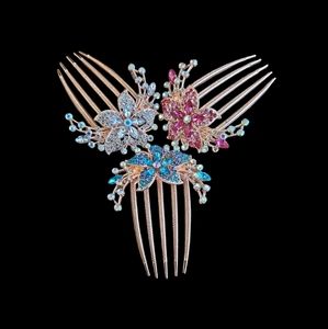 Elegant Bridal Hair Combs Crystal Headwear Flower Barrettes.